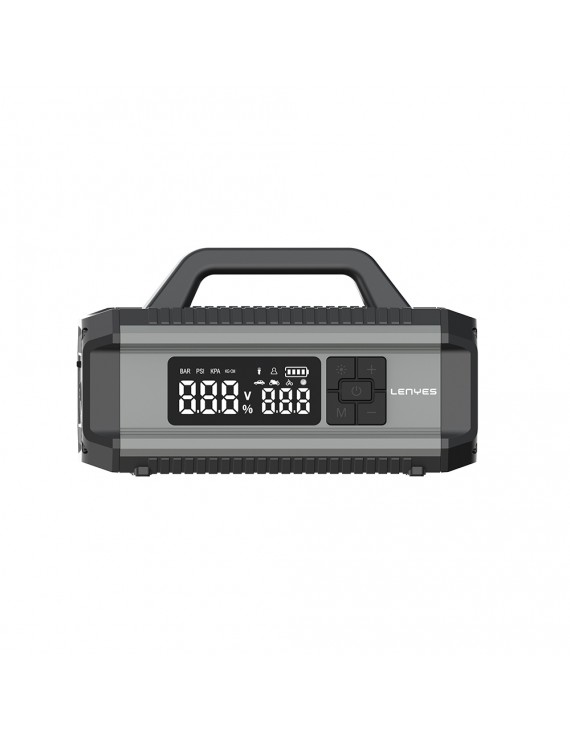 Lenyes LCI202 LED Işıklı Araç Akü Acil Durum Takviye Güç Kaynağı ve Hava Kompresörü 12V 150W 10000mAh
