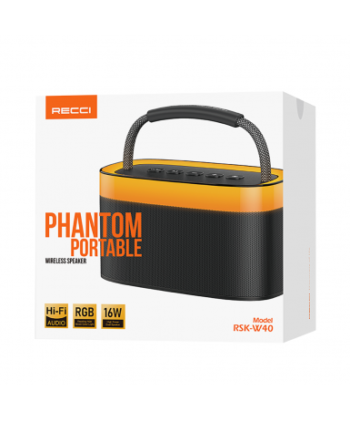 Recci RSK-W40 Phantom Serisi Taşınabilir Kablosuz Bluetooth Hoparlör